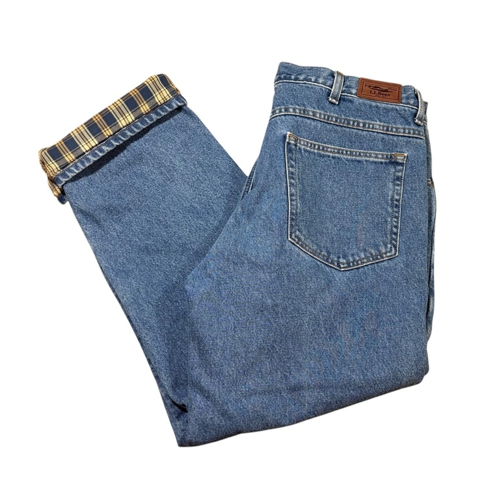 LL Bean Vintage Flannel lined Jeans Men's Size 38x29
